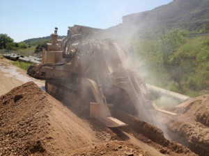 Trancheuse TESMEC 1150. Canal de Provence - Le Muy - AEP